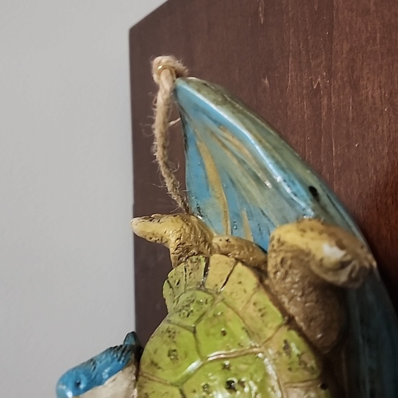 Turtle and Bird Hanging Decor - Blue and Green - Picture 4 of 10